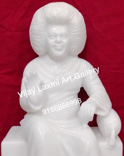 Marble Satya Sai Baba Murti - Marble Material, Exquisite Detailing & Divine Craftsmanship