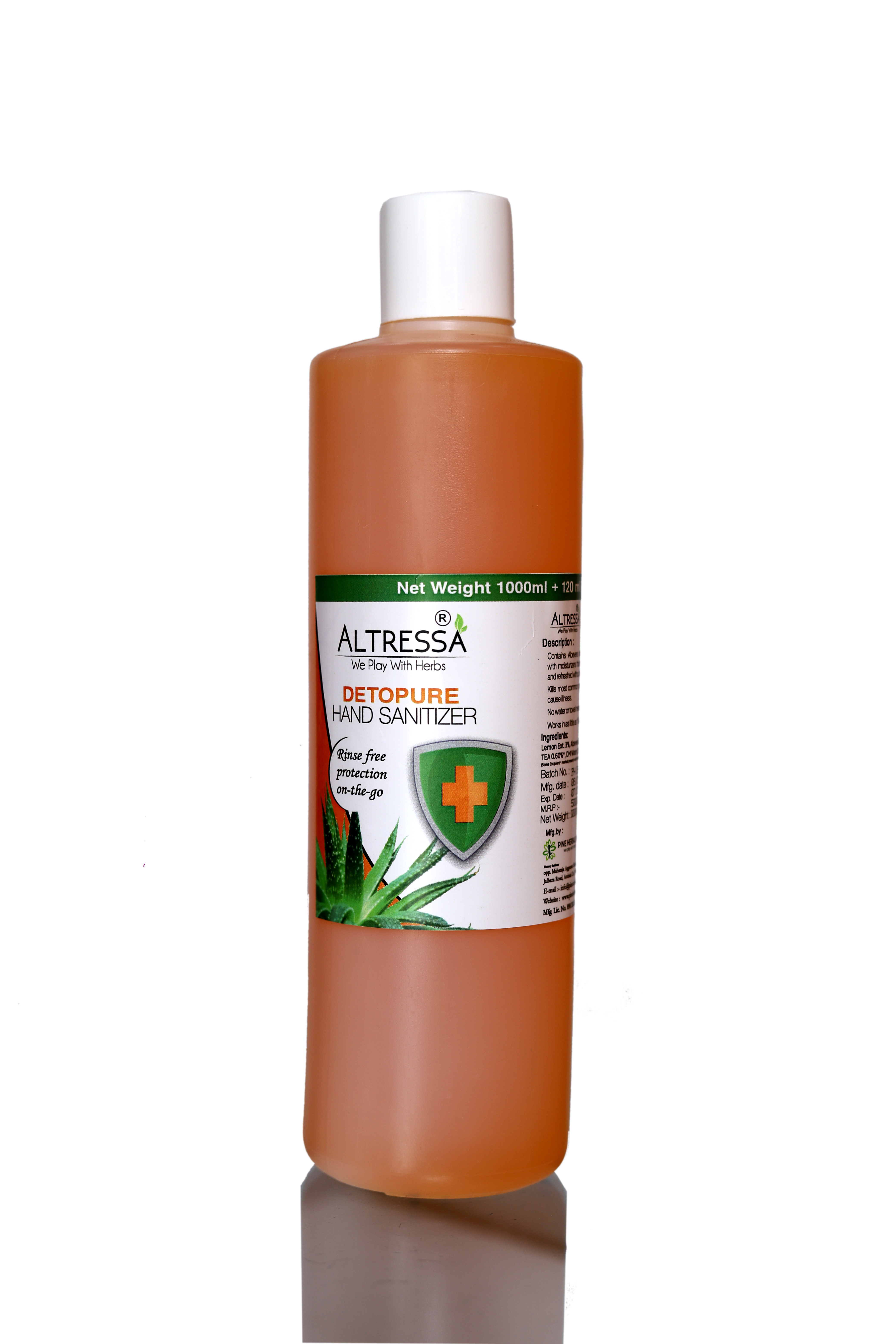 Hand Sanitizer - Alcohol-based Formula, Orange Color, Suitable For All Ages, 2-year Shelf Life