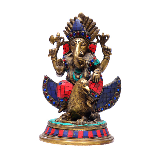 Bronze And Stone Ganesh Statue