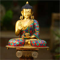 कांस्य और पत्थर की बुद्ध प्रतिमा