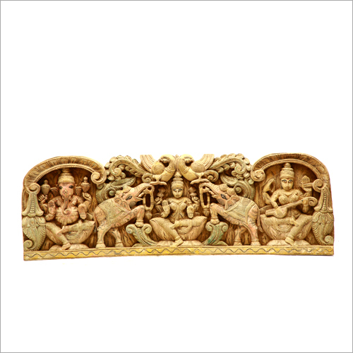 Gajalakshmi Wooden Panel