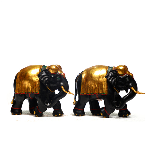 Wooden Elephants Statue