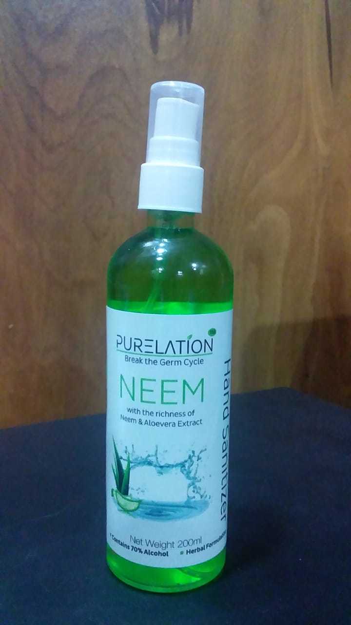 Neem Hand Sanitizer - Alcohol-based Formula Suitable For All Ages Effective Microorganism Defense