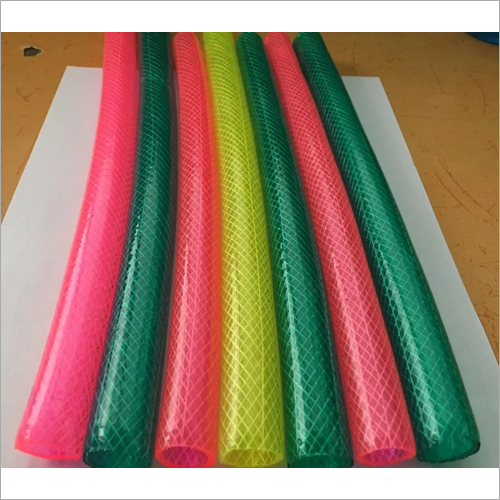 Pvc Wire Braided Pipe - 30 Feet Long, 1/2 To 1 Inch Diameter, 5-10 Mm Thickness | Round Shape, Available In Green, Orange, Yellow, Pink