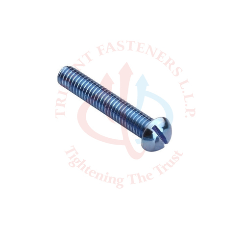 Round Head Machine Screw - Brass & Stainless Steel, 4mm to 16mm, Round Head, Slotted Drive, Zinc Plated Finish, Various Grades to DIN / BS / ANSI / JIS / ISO