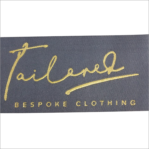 Fashion Brand Labels - Cloth, Customizable Length & Width | Black and Golden Rectangular Labels for Garment and Textile Industries