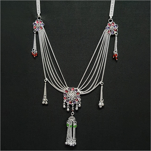 Ladies Imitation Kandora - Metal Construction, Silver Finish | Elegant Accessory for Anniversaries, Engagements, Weddings and Special Occasions
