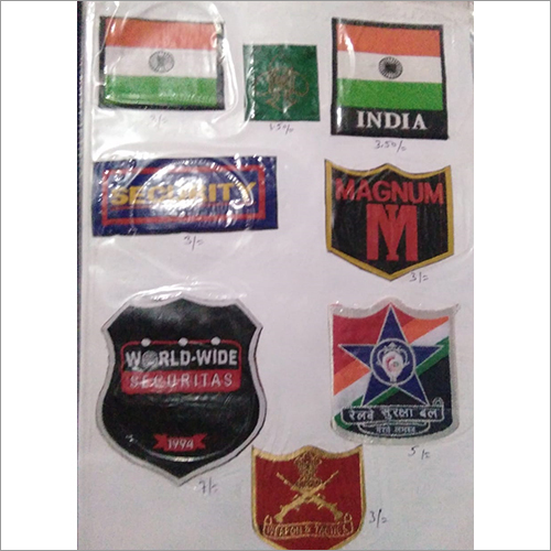 School Uniform Badges - Woven Cloth with Printed Multicolor Pattern, Custom Shapes Available in Various Sizes