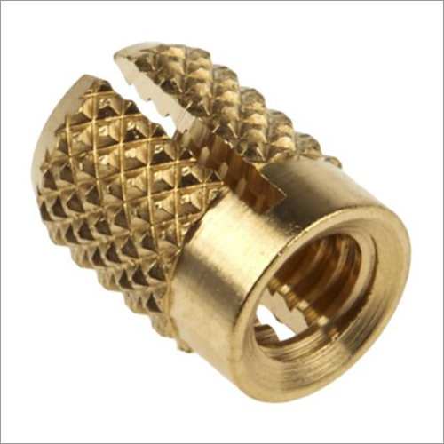 Brass Threaded Insert - Brass Material, Industrial Nut Type | Delivery Time 3 Days for India, 5 Days for Worldwide Shipping