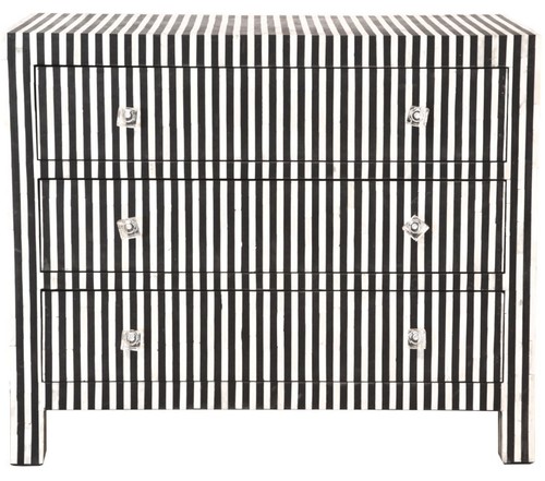 Handmade Antique Bone Inlay Chest Of Drawer