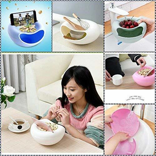 Serving Bowl With Mobile Phone Holder (Multi Color)