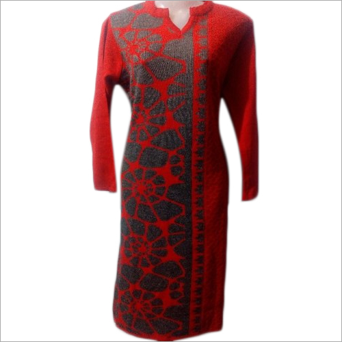 Red Woolen Kurti