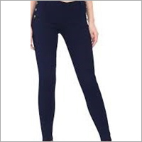 Ladies Plain Jeggings - Stretchable Cotton Blend, Sizes 28-30-32, Color Blue | Casual Dress Type, Plain Pattern, 4 Pockets