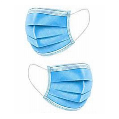 3 Ply Face Mask Meltblown Fabric With Bfe 99% - Polypropylene, 175x95mm, Blue, 25gsm/20gsm Layers | Disposable, Anti-bacterial, Comfortable Fit