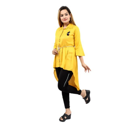 Indian Ladies Yellow Middy Dress