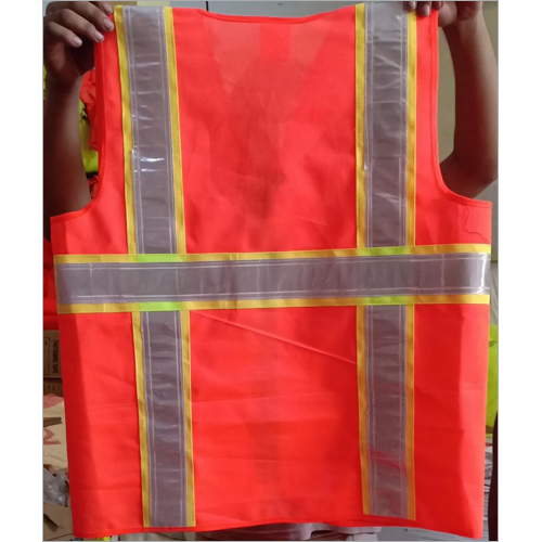 Orange Reflective Safety Jacket For Construction