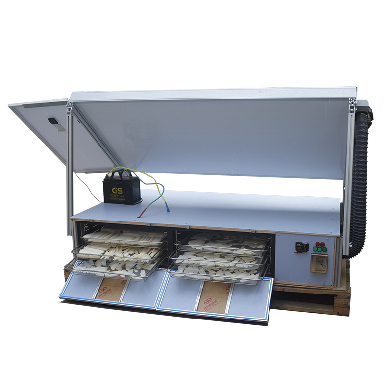 Household Solar Fruit & Vegetable Dryer - Stainless Steel, 1050x2500x1060mm | 40-60 Kg Capacity, Solar Air Collector Technology, Energy Efficient With 5 Dc Fans