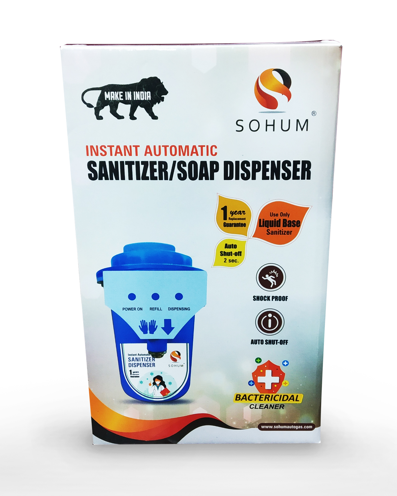 Automatic Sanitizer And Soap Dispenser Installation Type: Wall Mounted