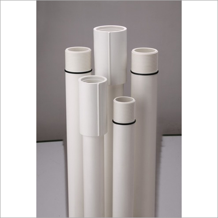 uPVC Column Pipe - 1" Diameter, White Color, Maximum Depth 600 Feet | Safe Hydrostatic Pressure - 30 kgf/cm, Bellend, Medium & Standard Types, 10 Foot Length, Male Connection, 2.6 mm Thickness, Warranty: 1 Year
