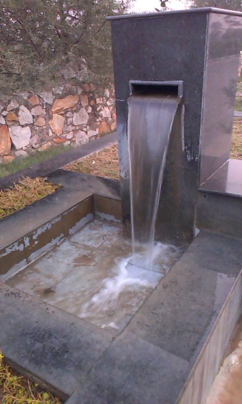 Water Cascade - Glass And Stainless Steel, 3-8 Inch Size, Violet Color Lighting, Music Control Feature, Peaceful Indoor And Outdoor Fountain