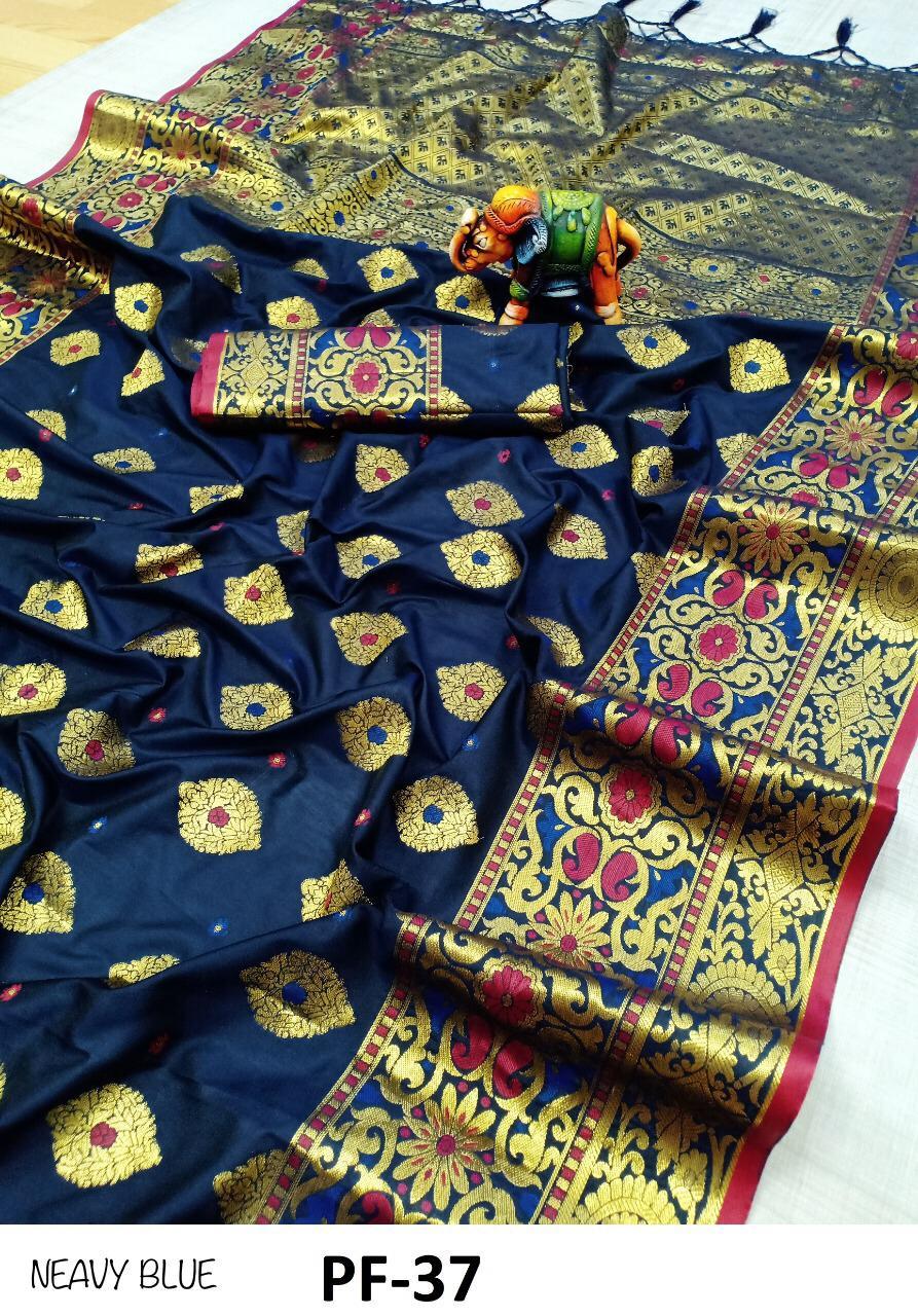 Ethnic Nylon Silk Sarees With Mina Work