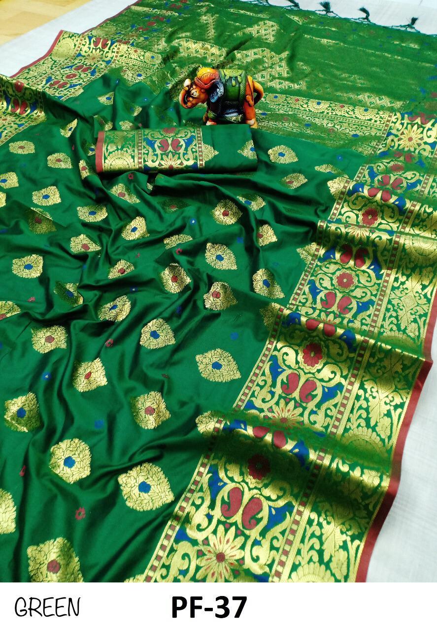 Ethnic Nylon Silk Sarees With Mina Work