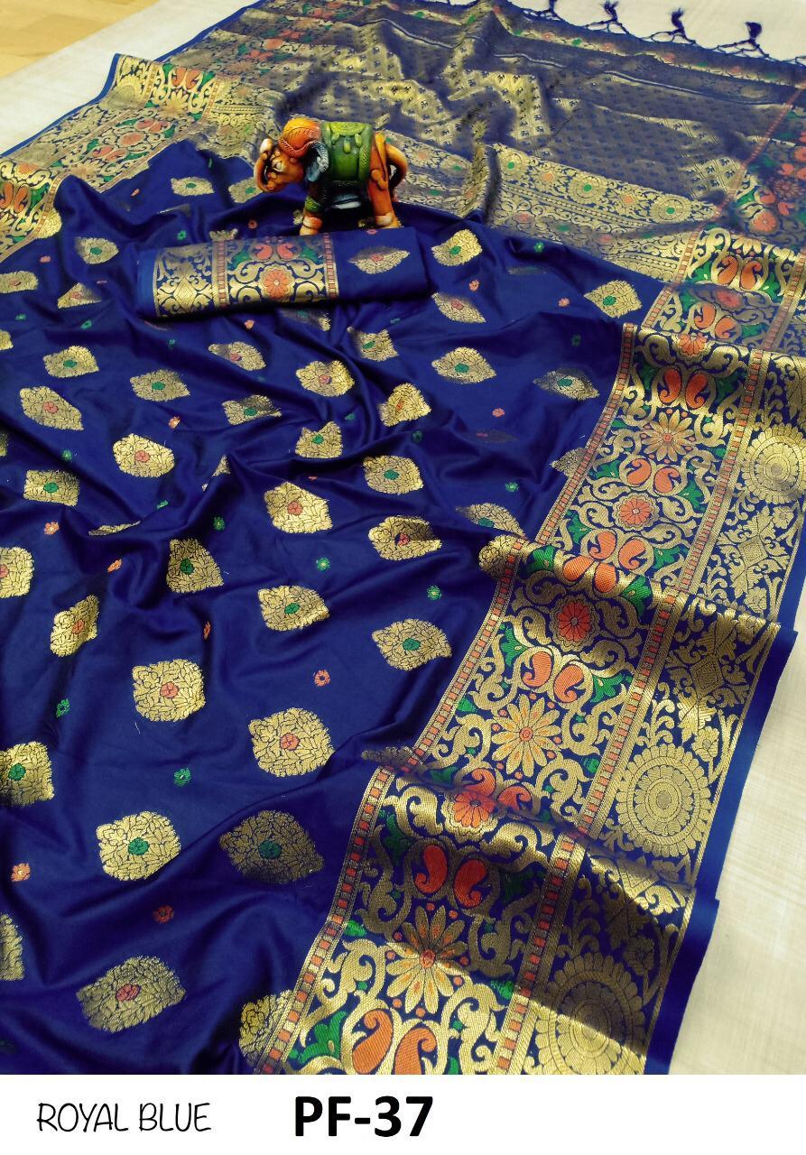 Ethnic Nylon Silk Sarees With Mina Work