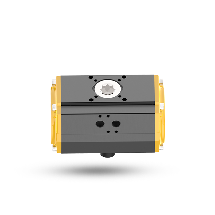 Double Acting Pneumatic Actuator - Aluminium, Size 32-150, Black & Yellow | Low Air Consumption 780 Ml/bar, Maximum Torque 110 N-m @ 3 Bar, Maintenance-free Design
