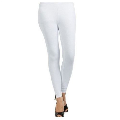 प्लेन लेडीज़ स्ट्रेचेबल कॉटन लेगिंग्स