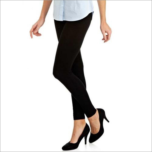 प्लेन लेडीज़ एंकल लेंथ कॉटन लेगिंग्स