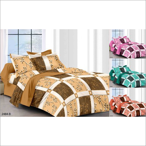 कॉटन डबल बेड शीट फैब्रिक टेक्सचर: प्रिंटेड