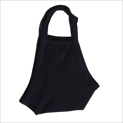 Black Reusable Face Mask - Cotton, Standard Size, Unisex | Protection From Germs For Outdoor And Household Use