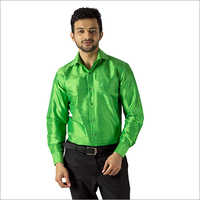 Mens Green Formal Silk Shirt at INR in Bengaluru Khoday