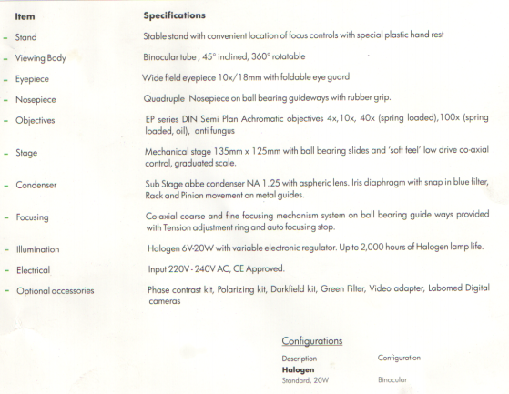 Labomed Microscope Vision 2000