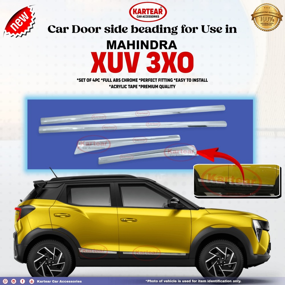 Tata Nexon 2020 फुल क्रोम के लिए कार साइड बीडिंग (4 पीस का सेट)