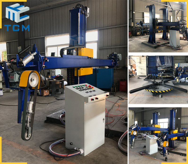 2 In 1 Automatic Polishing Machine For Steel Cylinder And Tank Cap Surface Grinding Buffing Air Pressure: 0.8 Mpa
