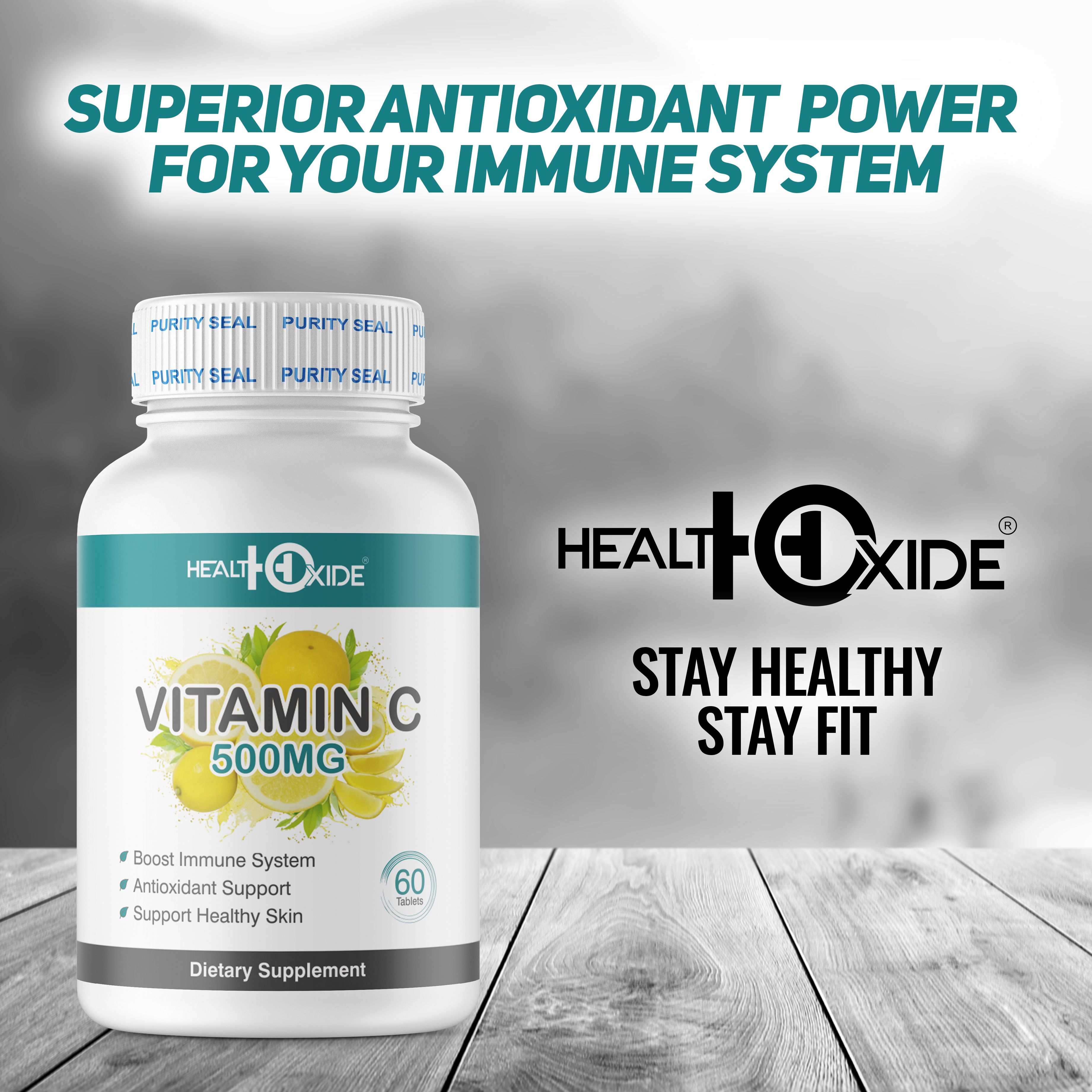 Vitamin C - 1 Tablet Daily Dosage | Boosts Immunity, Supports Healthy Growth & Nutrition