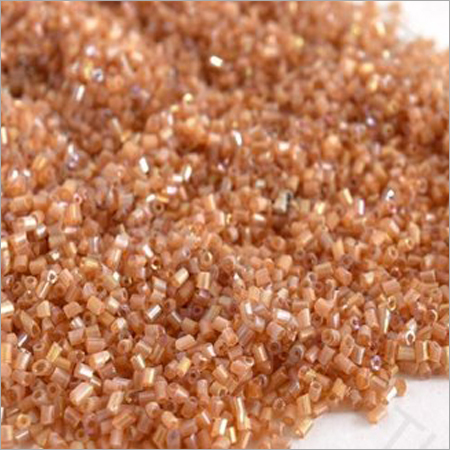 Transparent Cutdana Glass Beads - Polished Glass, Sizes 6/0 to 14/0, Transparent Orange, 50 kg Packaging , Used for Embroidery and Garment Decoration