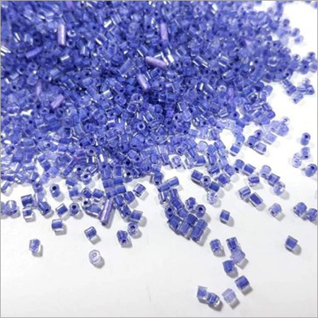 Glass Beads - Sizes 6/0 to 14/0, Blue Cylindrical Polish | 50 kg Bag, Ideal for Textile and Garment Applications