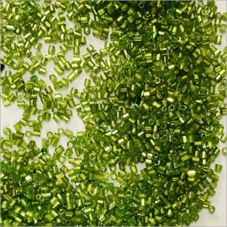 Silver Green Cutdana Glass Beads - Glass, Size 6/0 to 14/0, Color Green, Polished Finish, Shining Pattern | Ideal for Embroidery Work, Textile, Garments