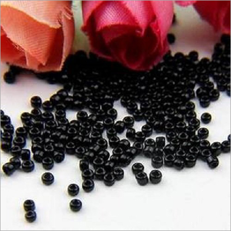 Black Round Glass Seed Beads - Glass, Sizes 6/0-14/0, Color Black | Polished Finish, Shape Round, 25 Kg Packaging for Embroidery Work