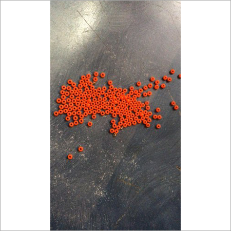 Opaque Orange Glass Seed Beads - Glass Material, Sizes: 6/0-14/0, Round Shape, Polished Finish | Ideal for Textile, Embroidery Work, Garment Applications