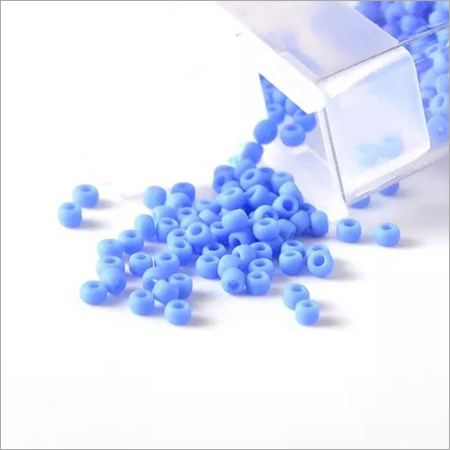 Opaque Round Glass Seed Beads - Sizes 6/0 to 14/0, Sky Blue Color | Polished Glass, Ideal for Embroidery and Textile Work