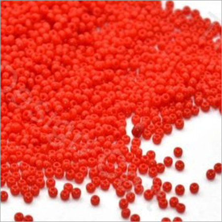Red Round Glass Seed Beads - Size 6/0-14/0, Opaque Orange Color, Polished Glass Material | Ideal for Embroidery and Textile Projects