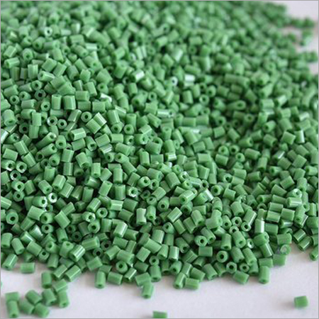 Opaque Green Cutdana Glass Beads - Glass Material, Sizes 6/0-14/0, Cylindrical Shape, Polished Finish | Ideal for Embroidery, Textiles, Garments