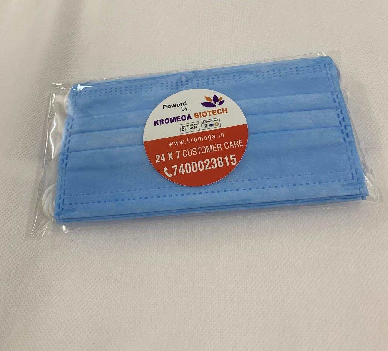 3 Ply Without Nose Pin (Pk Of 5) Blue