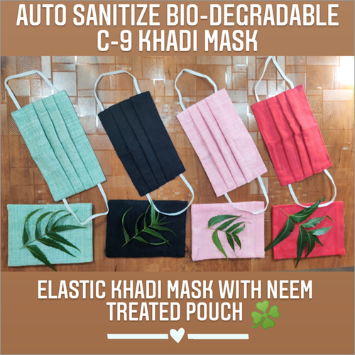Auto Sanitize Bio Degradable C-9 Khadi Mask