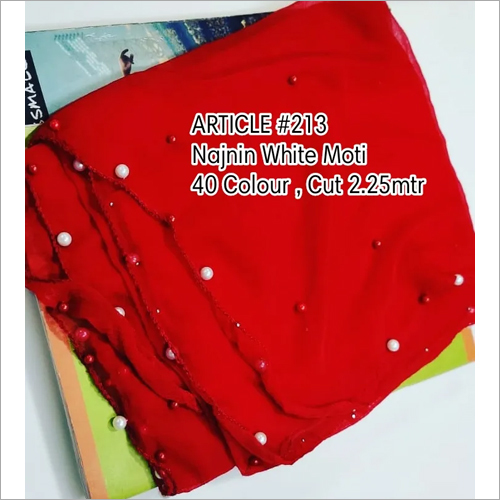Available In Different Color Najnin White Moti Dupatta