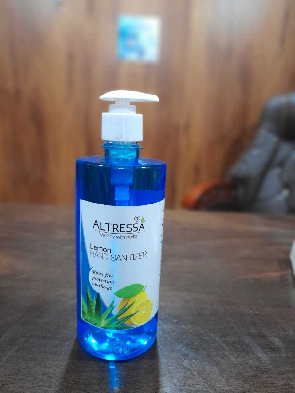 Hand Sanitizer - 500 Ml Liquid, Blue Herbal Formula With Glycerin And Lemon Scent