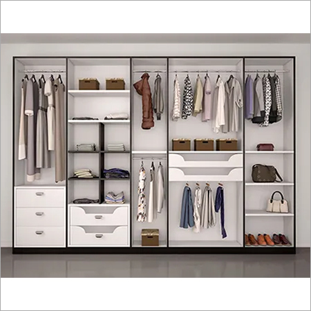 Modular Wardrobe - Wooden with Steel Accents , Modern Indian Style, Durable and Easy to Install